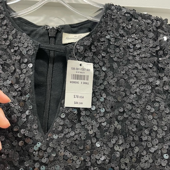 Abercrombie & Fitch Black Sequined Dress - Picture 8 of 8